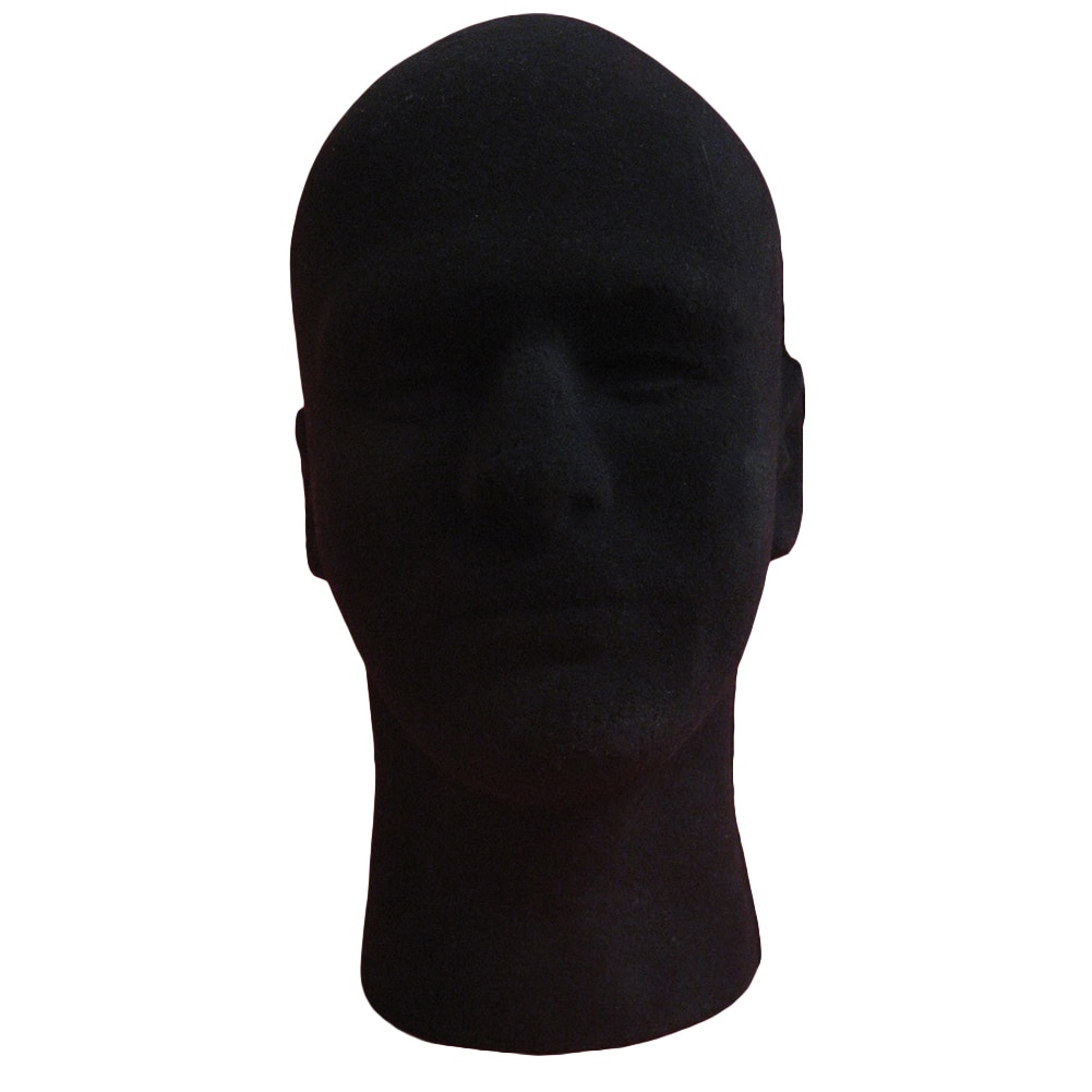 Mannelijke Zwarte Polystyreen Piepschuim Foam Hoofd Model Stand Pruik Haar Hoed Headset Mannequin Hoofd Display Stand Rack