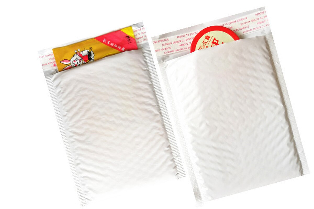 10 teile/los 11*13cm Kunststoff Weiß Schaum Umschlag Tasche Werbungen Aufgefüllte Umschlag mit blasiert Versenden Tasche wickeln Lagerung