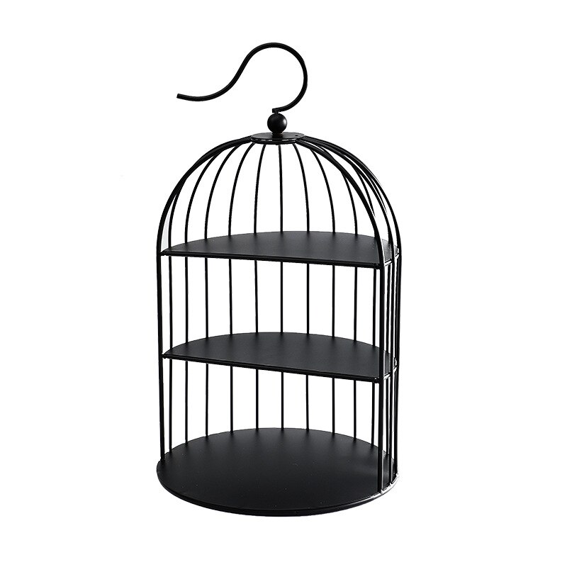 Bird Cage Food Rack Display Stand Ceramic Three-layer Dessert Table Tray Double-layer Cake Stand Afternoon Tea Snack