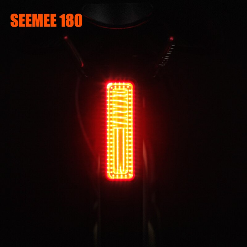 Magicshine Bicycle Smart Auto Brake Sensing Light SEEMEE 30 100 180 IPx6 Waterproof LED Charging Bike Rear Light Cycling Tail: SEEMEE 180