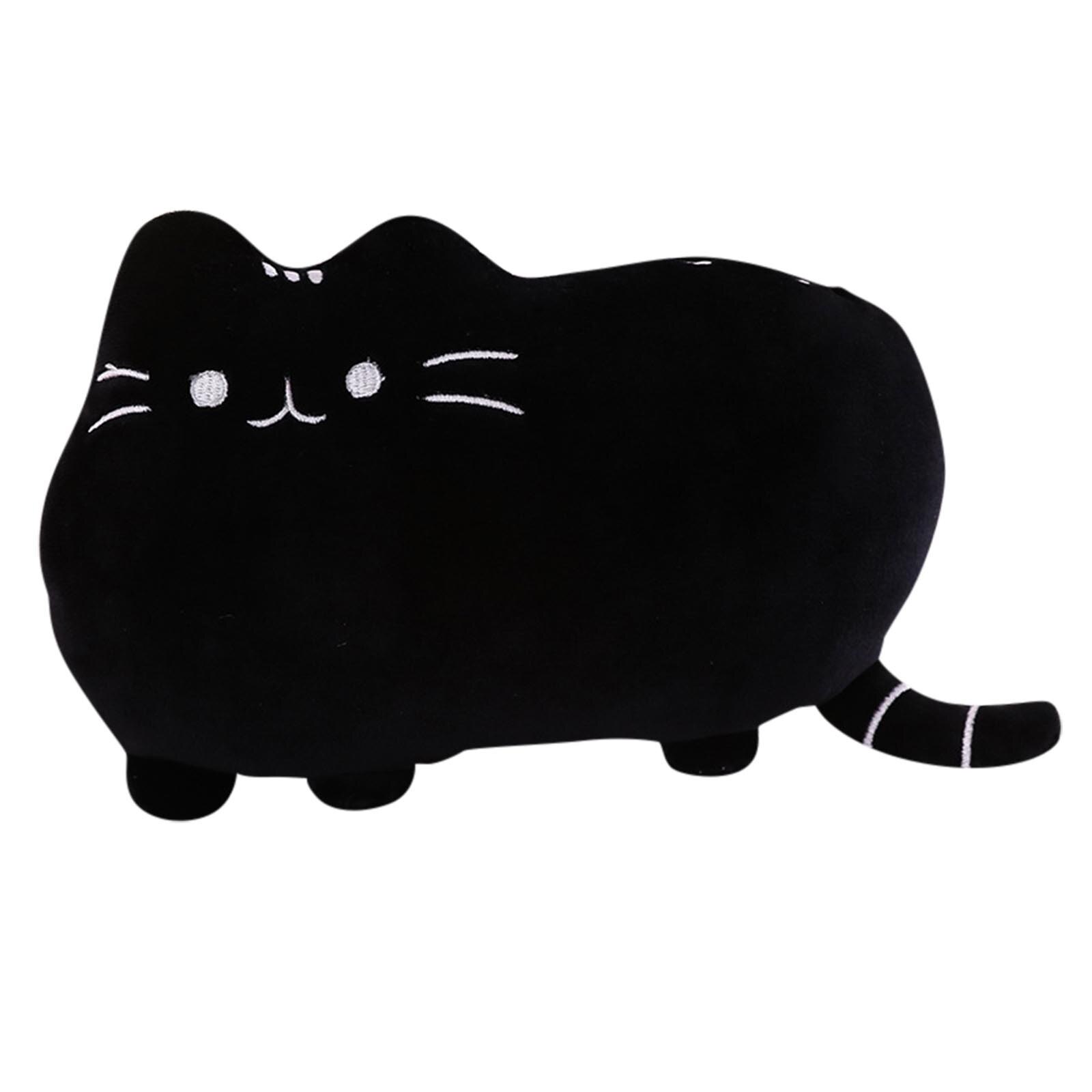 Doux en peluche mignon chat forme oreiller coussin traversin canapé jouet décor à la maison solide jouets de couleur pour enfants fille oreiller d'anniversaire: A