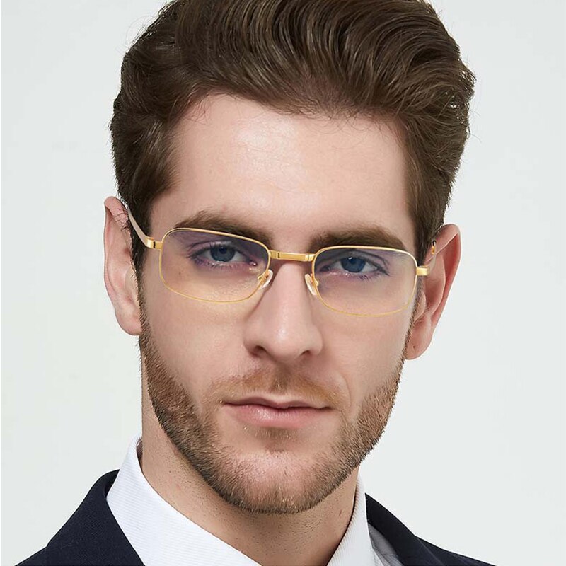 Real Glass Unbreakable Reading Glasses with Case Alloy Anti-Scratch Presbyopic Glasses Unisex Portable Square Rim