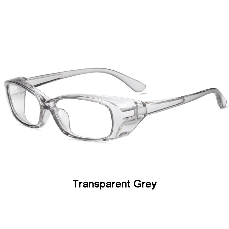 AIELBRO Cycling Glasses Anti Fog Goggles Protective Glasses Side Shields Anti Blue Light Protection Eyewear Sunglasses for Men: Transparent Grey