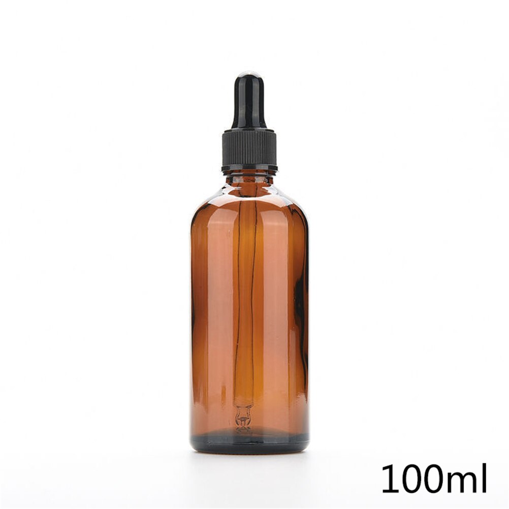 Inovra - Glas Fles 100 ml Amber Lege Dropper Hervulbaar met Pipet - Voor Essentiële