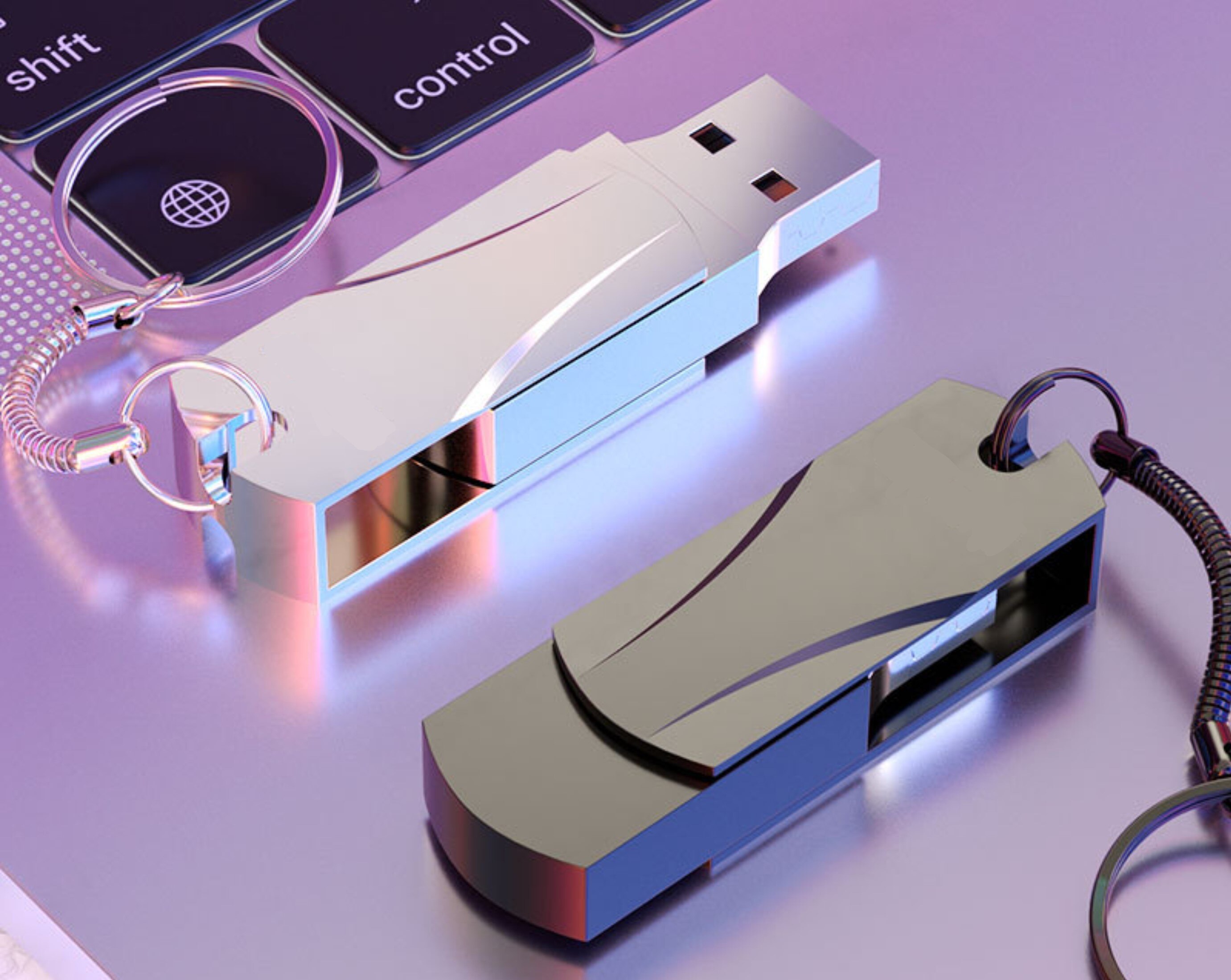 High Speed Solid U Disk 128g Mobile Phone Computer Dual Purpose Metal Car Music Dust And Shock Proof