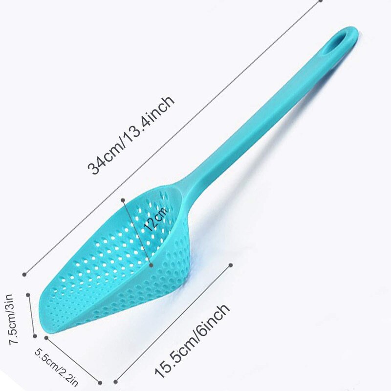1 ud. Cuchara colador de nailon, utensilios de cocina, utensilios de cocina, accesorios para drenar vegetales, cuchara para agua, herramientas de cocina casera portátiles