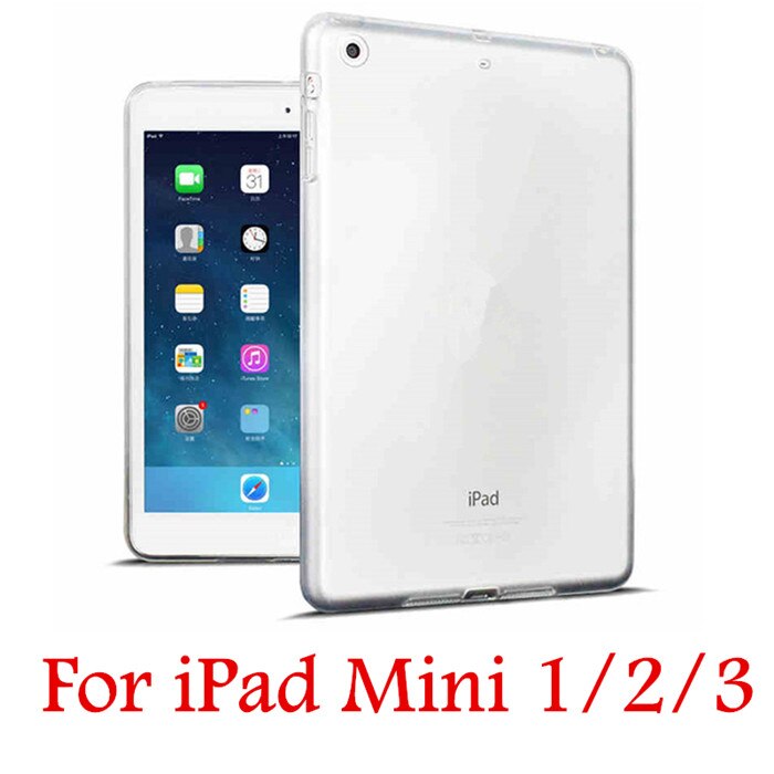 Na nowy iPad 2020 2019 10.2 Case TPU Silicon Transparent Slim Cover na iPad 2017 2018 Pro 10.5 Air 2 Air 1 Mini 2 3 4 Back Case: Mini 1