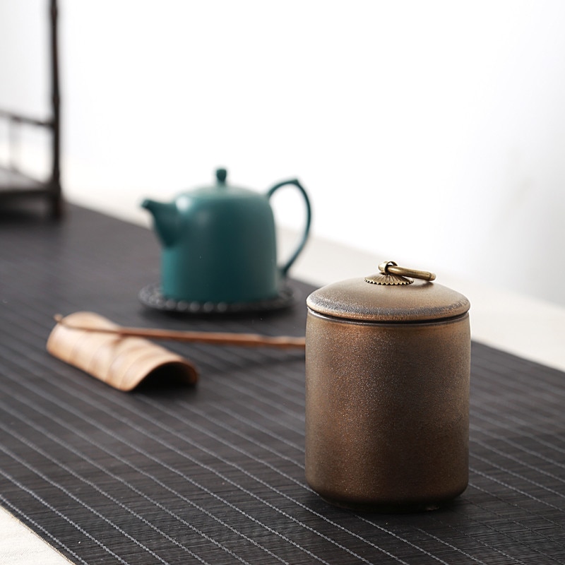 ! Caja de té de cerámica colorida, tarro de hojalata para dulces, contenedor de almacenamiento de alimentos, Caja de almacenamiento de especias de para potes de cocina