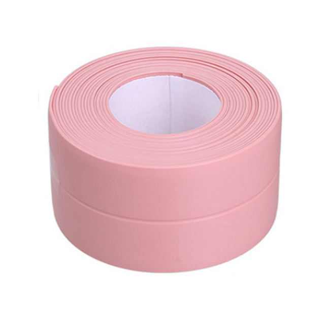 Toilet Waterproof Stick To The Floor Edge Seal Mold Proof Sticker Self-Adhesive Adhesive Edge Toilet Seat Toilet Beautiful: 3.8 Pink
