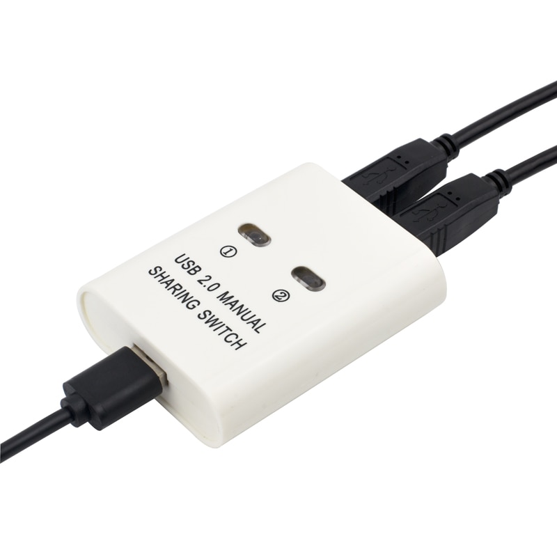 Usb switch 2 port manuell usb hub to datamaskiner deler u disk skriverenhet to i en ut usb 2.0 deler med kabel