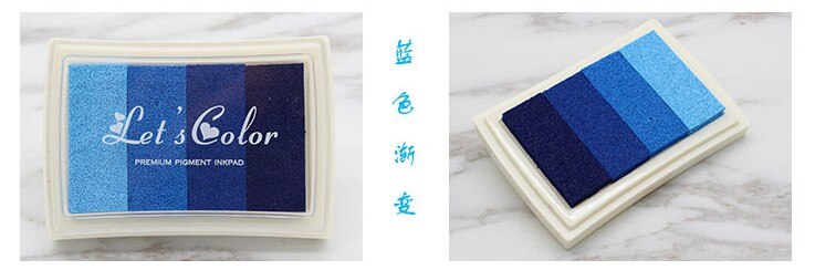 Gradient colors big ink pad Stamp planner scrapbooking silicone stamp inkpad diy diary greeting card making supplies: 5