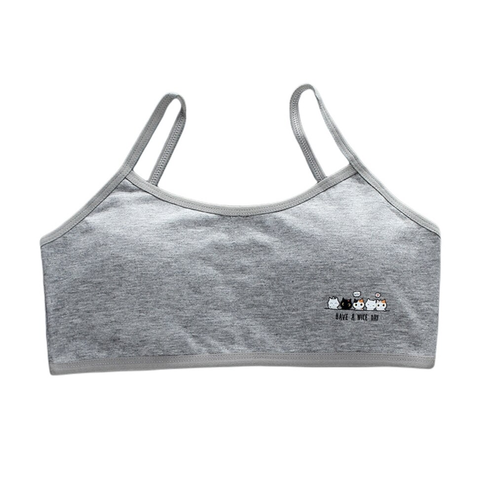 Bobora Girls Sports Bra Kids Cotton Teenage Underwear Young Girl Training Bra Sports Student Thin Cup Teen Bra: H1