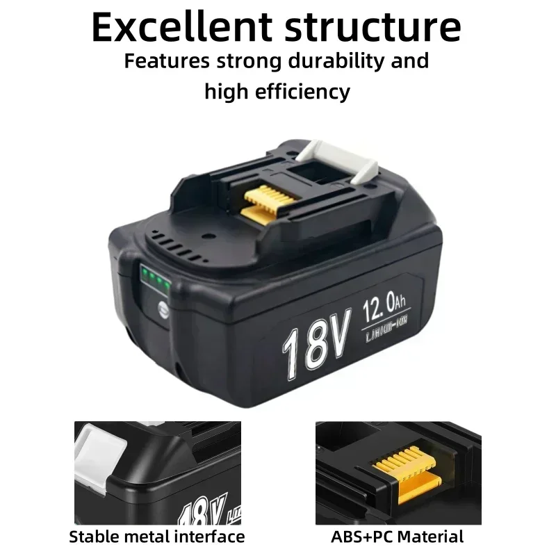 Bl1850 para makita 18v bateria recarregável 18650 célula de íon de lítio adequado para makita ferramenta elétrica bl1860 bl1830 lxt400