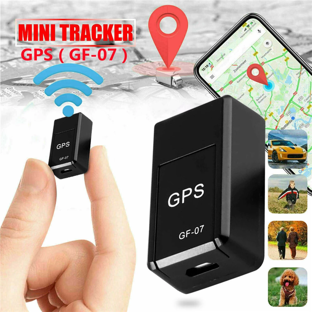 GF-07 Mini rastreador GPS multiusos para coche, seguimiento en tiempo Real, localizador antirrobo y perdido, posicionador de mensajes SIM, magnético fuerte