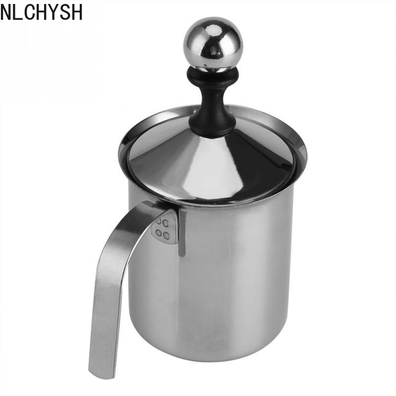 400/800Ml Handmatige Melkopschuimer Roestvrij Staal Koffie Melkopschuimer Melk Creamer Voor Cofffee Melk Kannen Eiklopper keuken Tool