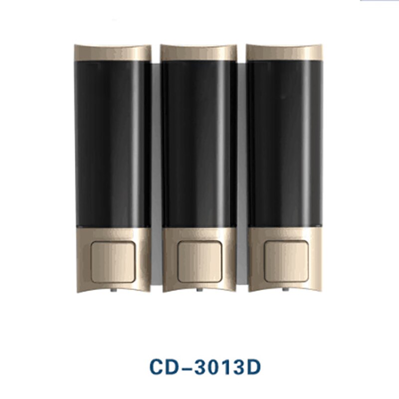 Veggmontert manuell såpedispenser sanitizer flaske sjampo flaske dårlig flytende boks baderomsutstyr maskinvare: Lys gul