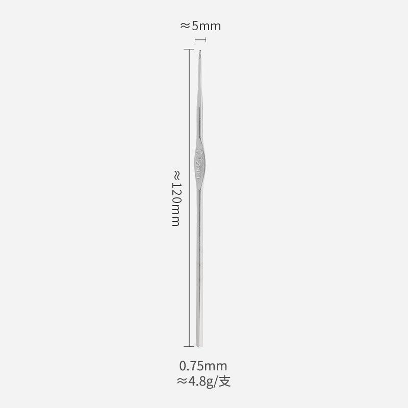 0.6-1.9mm uncinetto ferri da maglia in acciaio inox fai da te fatti a mano filato tessuto maglione ganci per maglieria aghi strumenti: Grigio scuro