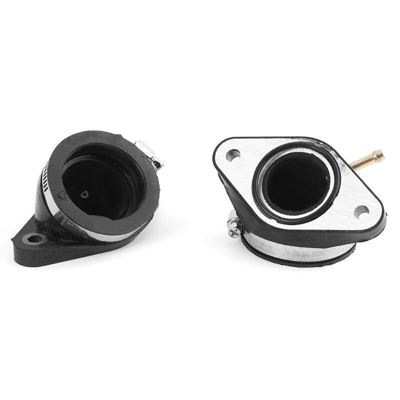 2pcs Carb Intake Carburetor Air Joint Boot Interface Adapter Connector Pipe Manifold For XV400 XV500 Black Car Accessories