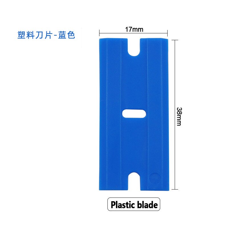 Plastic Handle Tinting Tool Razor Scraper Ceramic Glass Oven Window Spatula Flooring Tools Squeegee Clean Vitroceramica Scraper: Blue-plastic
