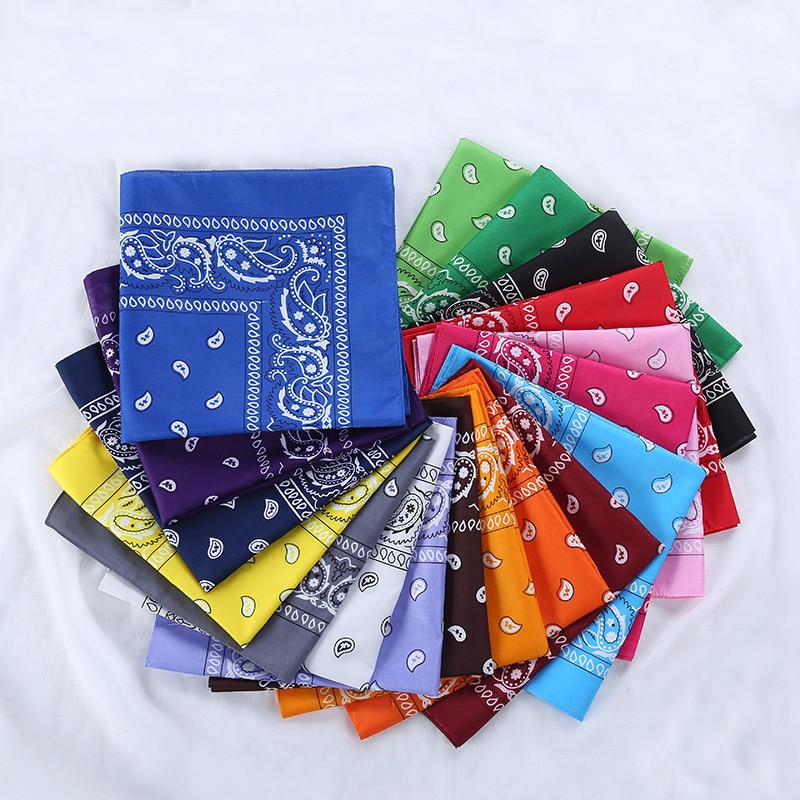 Vintage print bandana til kvinder hårtilbehør hovedtørklæde hovedbeklædning armbånd lomme håndklæde kvinde bandanas pandebånd 55*55cm