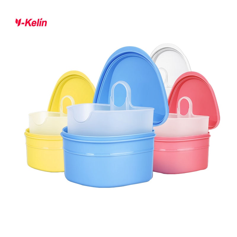 Y-kelin Prothese Doos volledige prothese soaking case prothese container prothese bad doos 4 kleur gratis