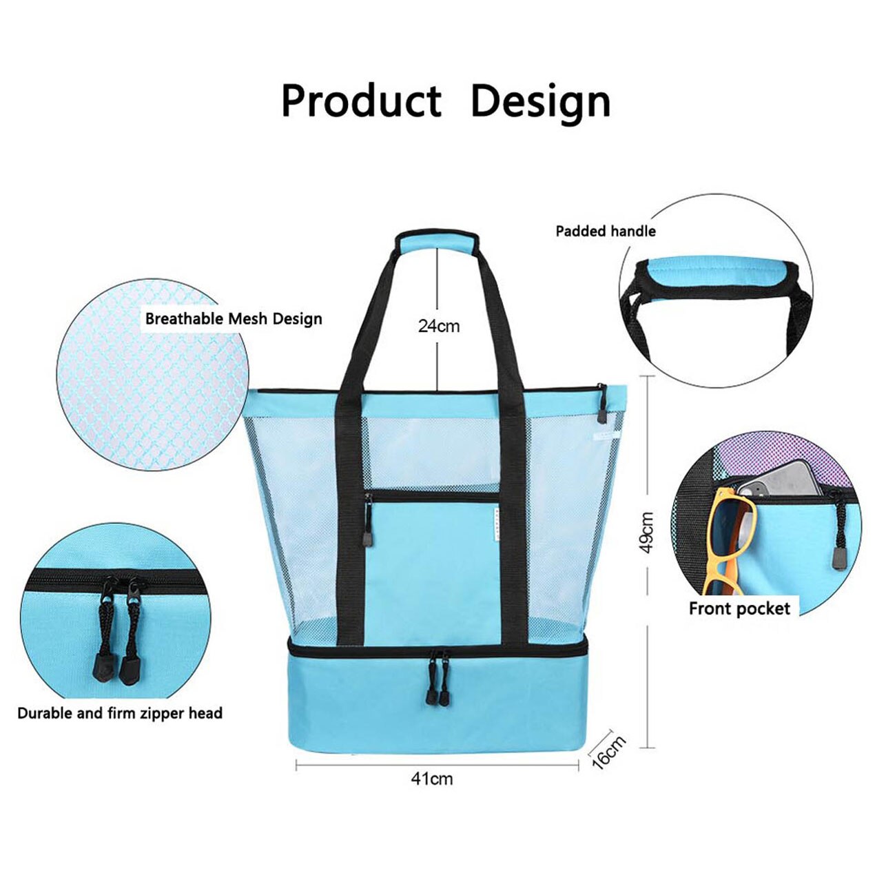 Bolsa de natación para mujer y niña, bolsa de arena para juegos de playa, bolso de hombro para entrenamiento físico, Gadget para zapatos, soporte para toalla, bolsillo