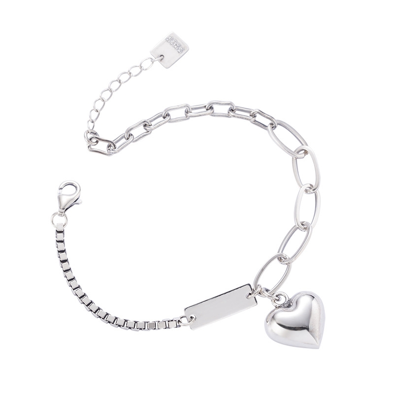 LouLeur-tobilleras de Plata de Ley 925 auténtica para mujer, tobillera de playa con forma de corazón, y ajustable, joyería para el pie