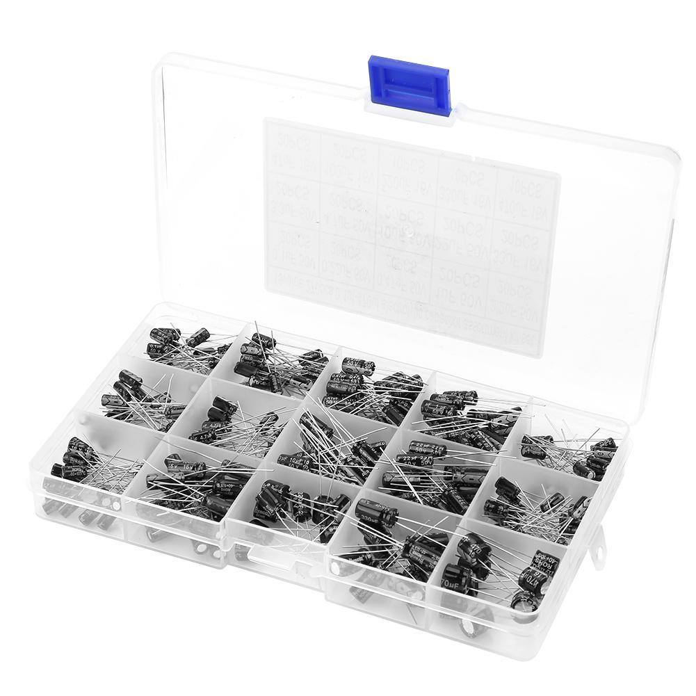Condensador electrolítico 270 uds 15 valores Kit surtido 0,1 uF 50V -- 470uF 16V estilo