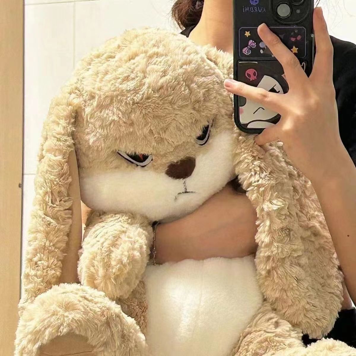 Stor storlek arg kanin plyschleksak söt djurplysch docka kawaii fyllda mjukisdjur modell rumsdekor födelsedag