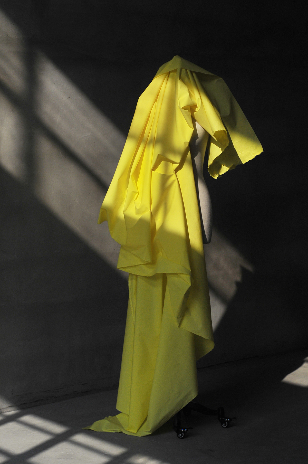 Cheese Yellow Shirt Fabric 100% Cotton High-Count High-Density 145cm Width Cloth Thin Type Slightly Perspective SS003