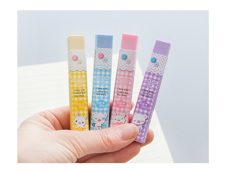 1 Uds bonito borrador de lápiz de goma 2B rectangular bonito para oficina escuela niños Premio escritura dibujo estudiante elemento