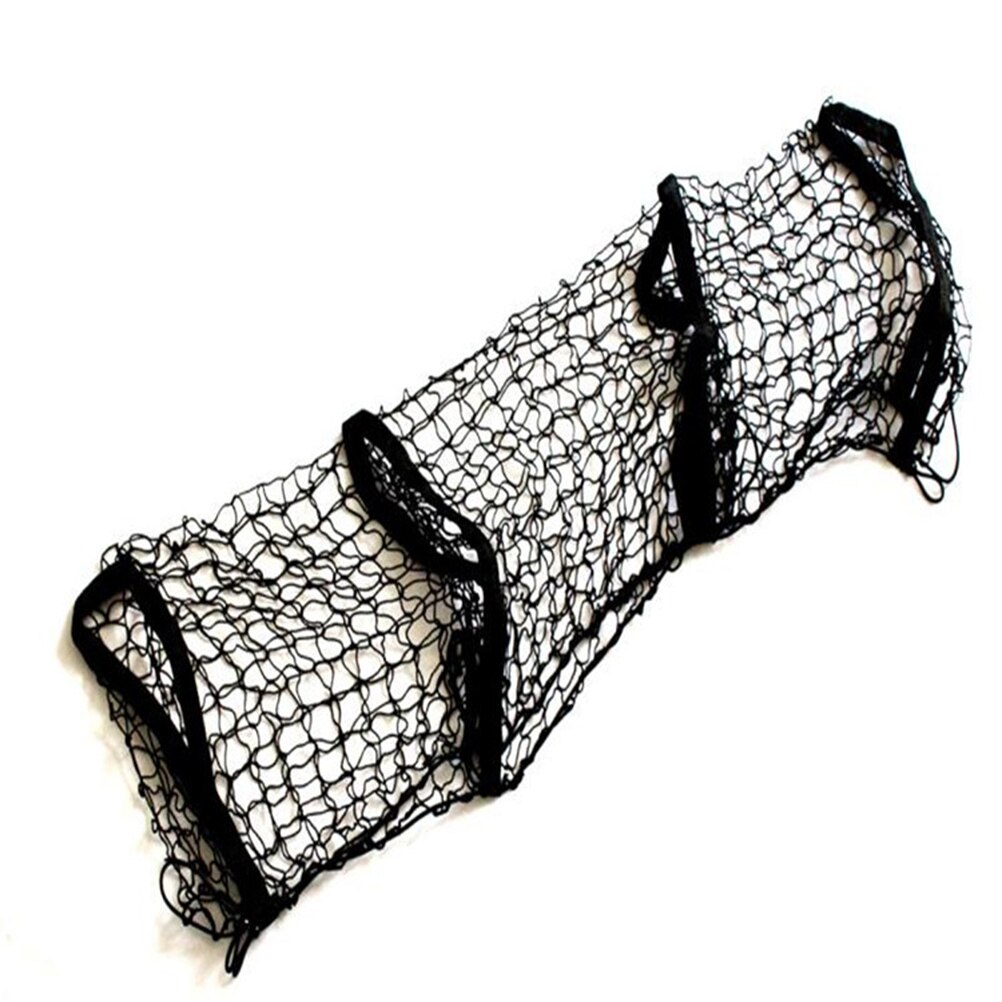 112cm Three Pocket Trunk Cargo Organizer Storage Net Heavy Duty Cargo Net for Car SUV Pickup Truck Bed Durable Expandable Mesh