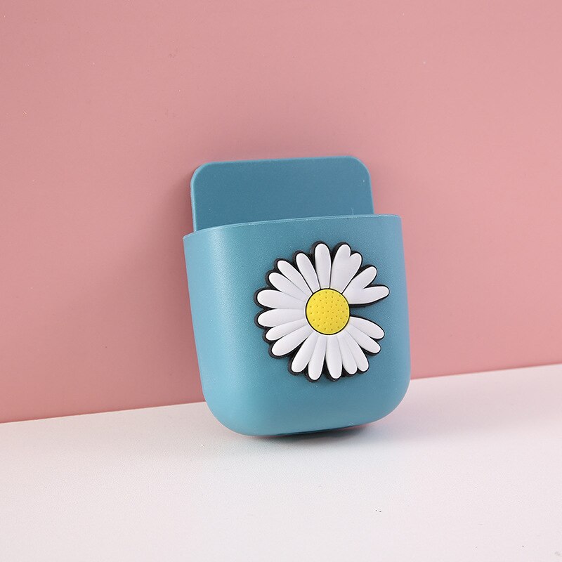 Cartoon Wall-mounted Mobile Phone Charging Box Remote Storage Box Bedside Phone Hanger Decoration Wall Holder for Stationery: 014