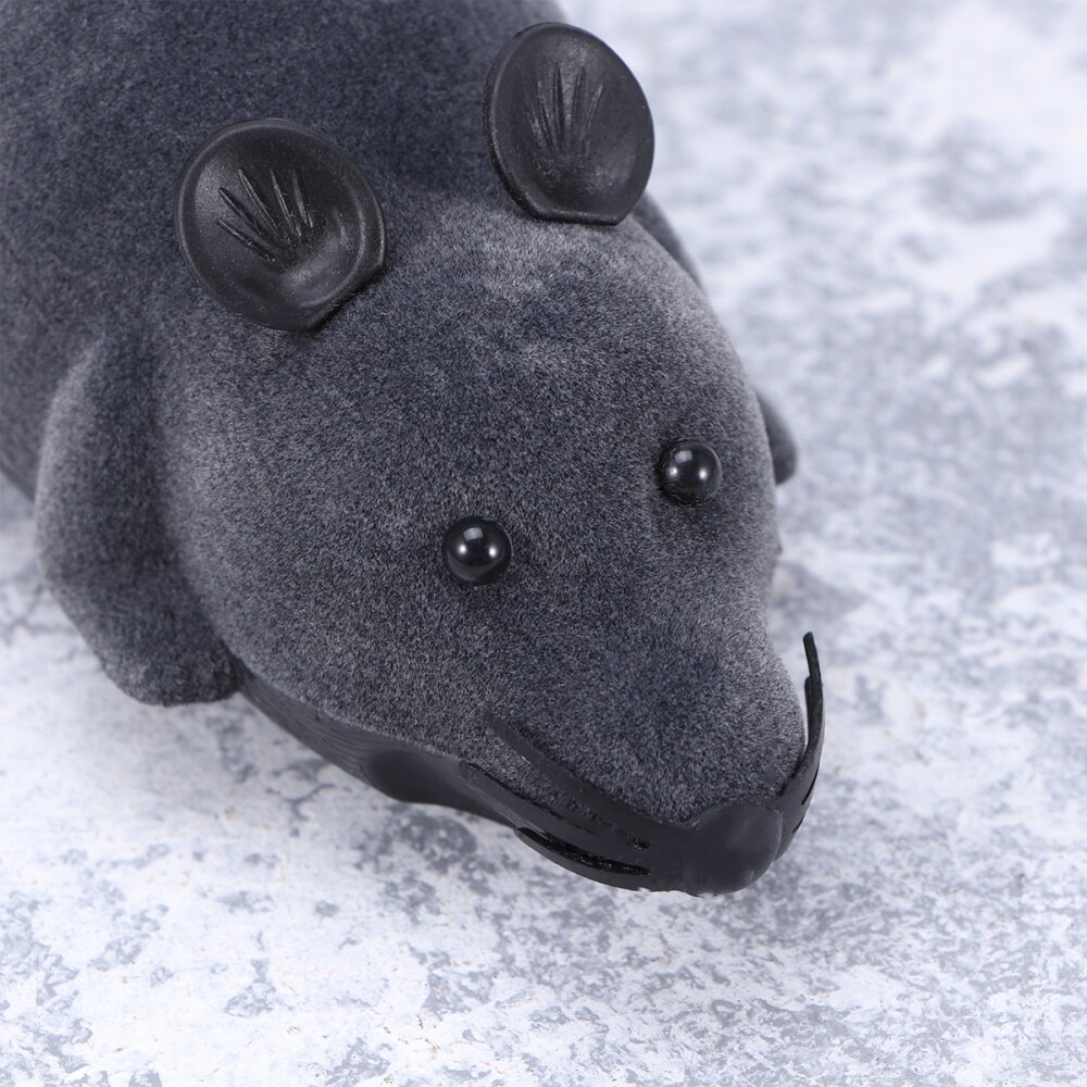 ROSENICE Wireless Remote Controlled Mini Simulaton Plush Mouse Rat Mice Chase Toy (Grey)