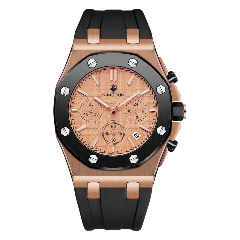 Herrklockor topp lyxmärke herr roséguld unik sportklocka herr quartz datumklocka vattentät armbandsur relogio masculino: Alternativ 14
