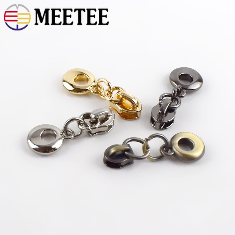 50 st 3#  o ringar metall blixtlås för nylon dragkedjor gör det själv handgjorda kläder plagg zip reparation kit väska tillbehör