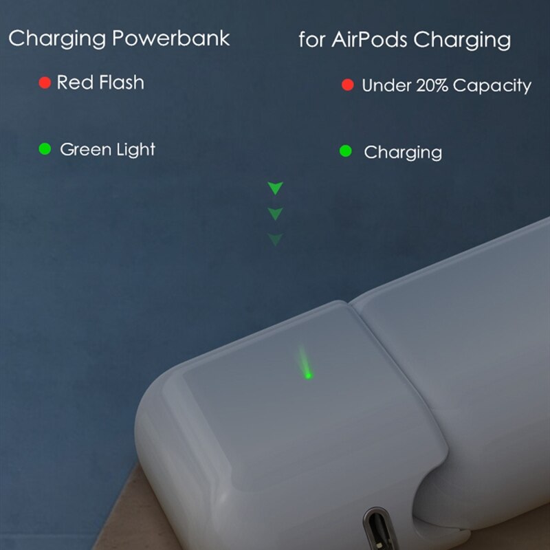 Per AirPods 1 2 Accumulatori E Caricabatterie Di Riserva 700mAh batteria Esterna Del Caricatore Powerbank Per Apple AirPods 1 2 Cassa di batteria