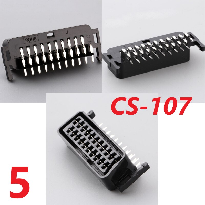 Scart 21pin broom head connector Socket set-top box STB with shield screw holes: 5