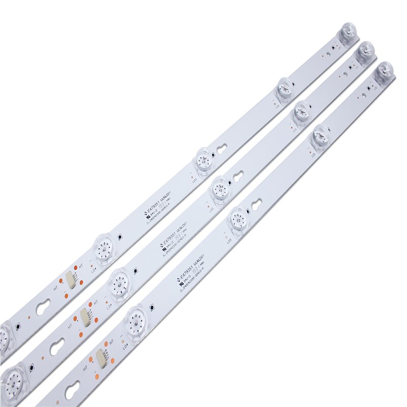 Kit 3 PCS 8LED 69cm LED Backlight strip for L40F3301B L40P-F 4C-LB4008-HR01J 40D2900 40HR330M08A6 V8 L40E5800A L40F3301B
