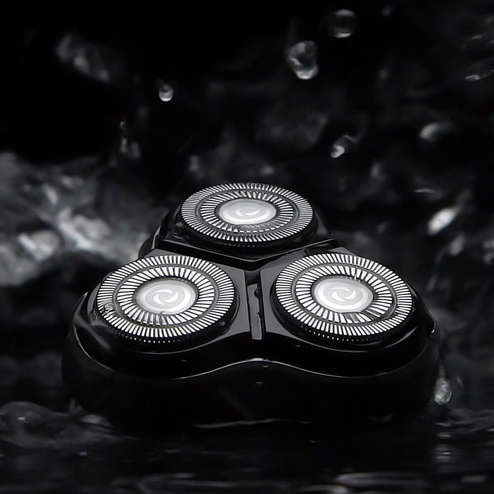 Xiaomi Enchen Black Stone 3D Float ShaverHead Double Rings Razor Cutter Heads CutterHead for Men Placement ShaverHead