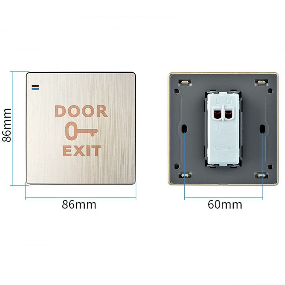Electronic access switch Door lock switch exit button Ya white / champagne gold two colors optional 86 models