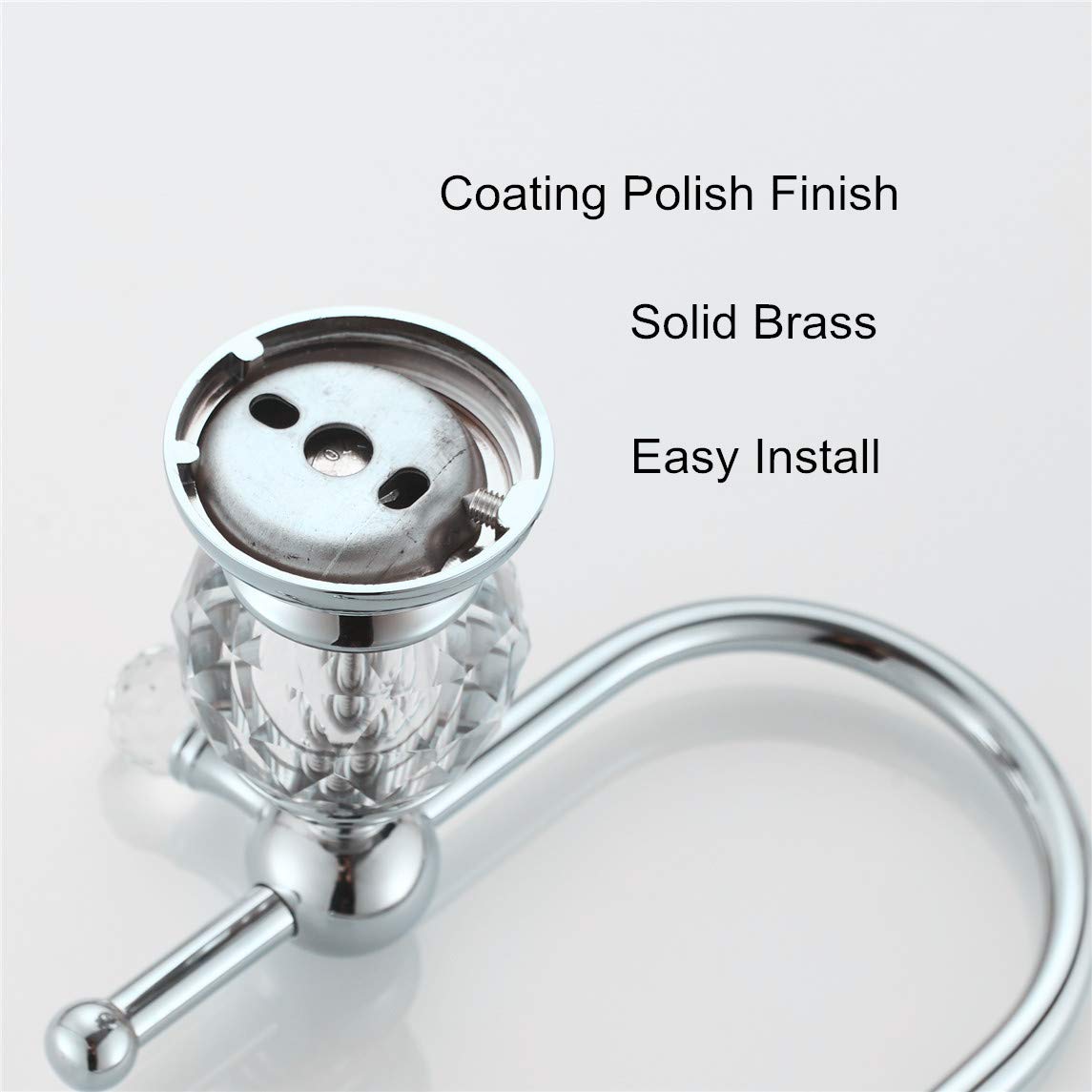 Chrome Crystal Toilet Paper Holder Solid Brass Roll Holder Polish Shlef Paper Towel Wall Mounted Bathroom Accessories