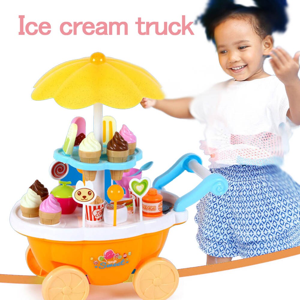 Simulation Süssigkeit Musik Eis freundlicher vorgeben Spielen Spielzeug Mini drücken-Auto Spielzeug Früer Bildung Spielzeug Zufalls Farbe