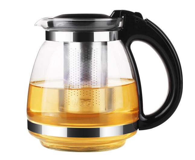 Zidingxiang huishoudelijke thee maker accessoires 1.5L hand hold thee pot glas home theepot 304 roestvrij staal roestvrij stalen filter