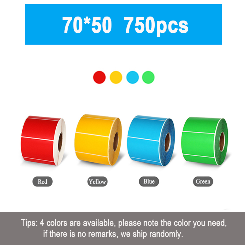 1 Roll Color Thermal Sticker Self-Adhesive Label P... – Grandado