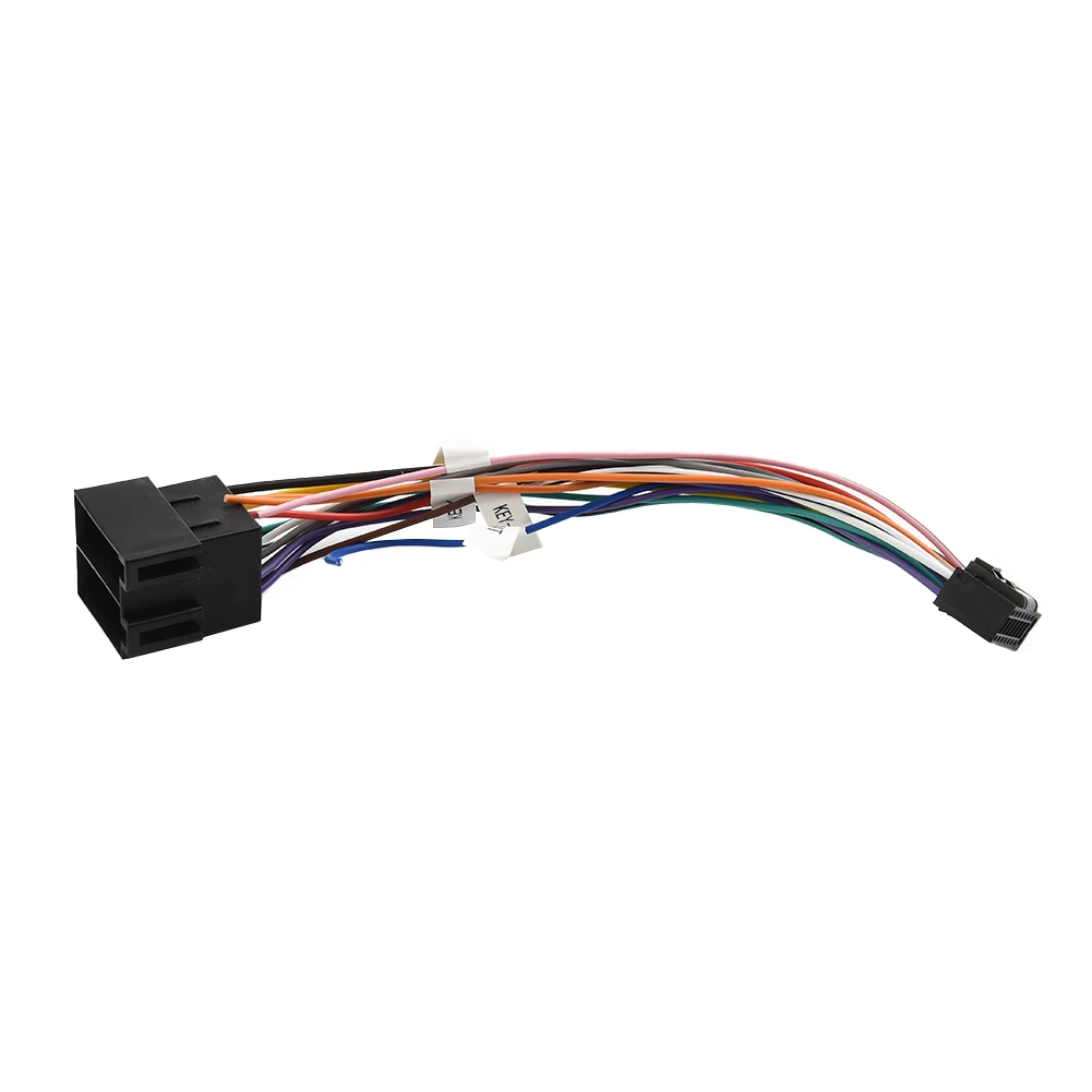 16 Pin To ISO Cable Adapter 16P Male Plug To Female Connector Wiring Harness For Auto Car Radio Accessories
