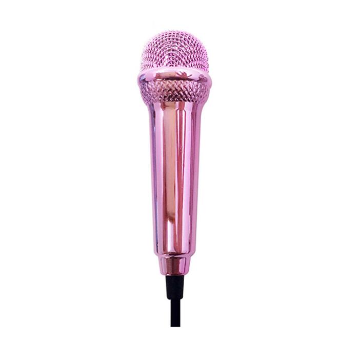 1pcs Mini 3.5mm Wired Microphone for Mobile Phone Tablet PC Laptop Speech Sing 4 Color Newest: Rose Red