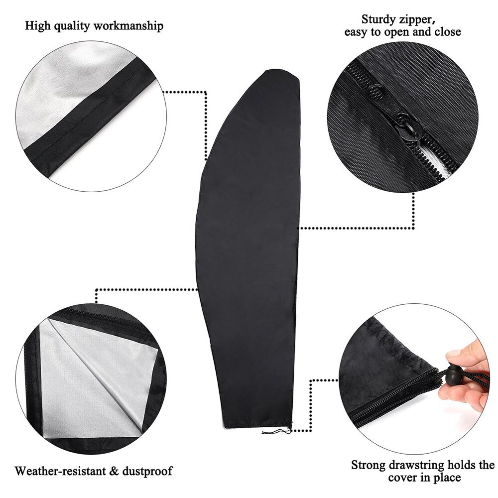 Guarda-chuva para pátio, guarda-sol para jardim com zíper à prova d&#39;água, material de cobertura para guarda-chuva