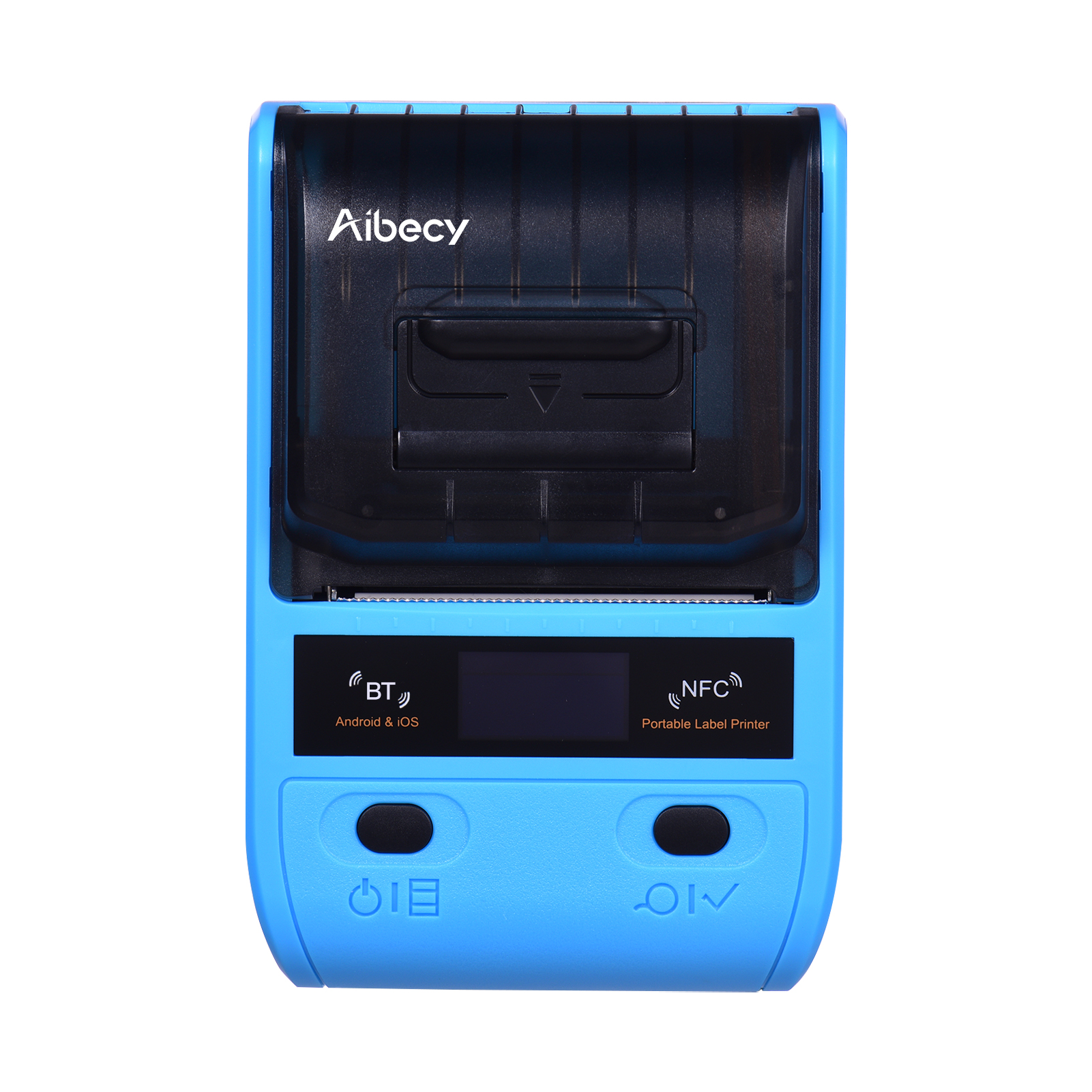 DP23 Mini Portable Thermal Printer Wireless Receipt Printer 58mm Ink-free USB NFC Bluetooth Label Printer For Windows Android PC: Blue
