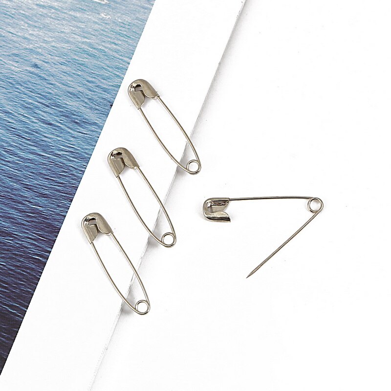 100pcs 50pcs Gold Silver Safety Pins DIY Sewing Tools Stainless Steel Needles Large Safety Pin Small Brooch Apparel Accessories: Rhodium  6x27mm / Quantity 50pcs